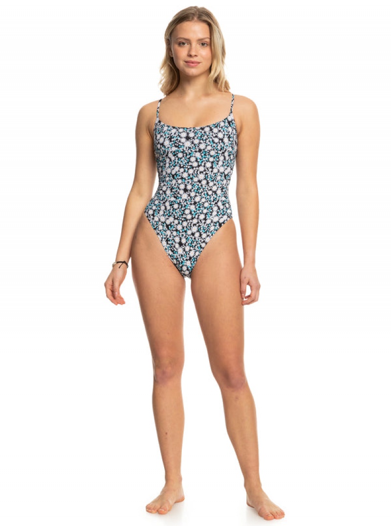 Roxy Printed Beach Classics One-Piece Swimsuits | 62093-TLMJ