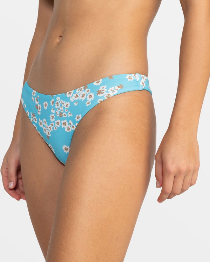 Roxy Printed Beach Classics Tanga Bikini Bottoms | 89165-KVFM