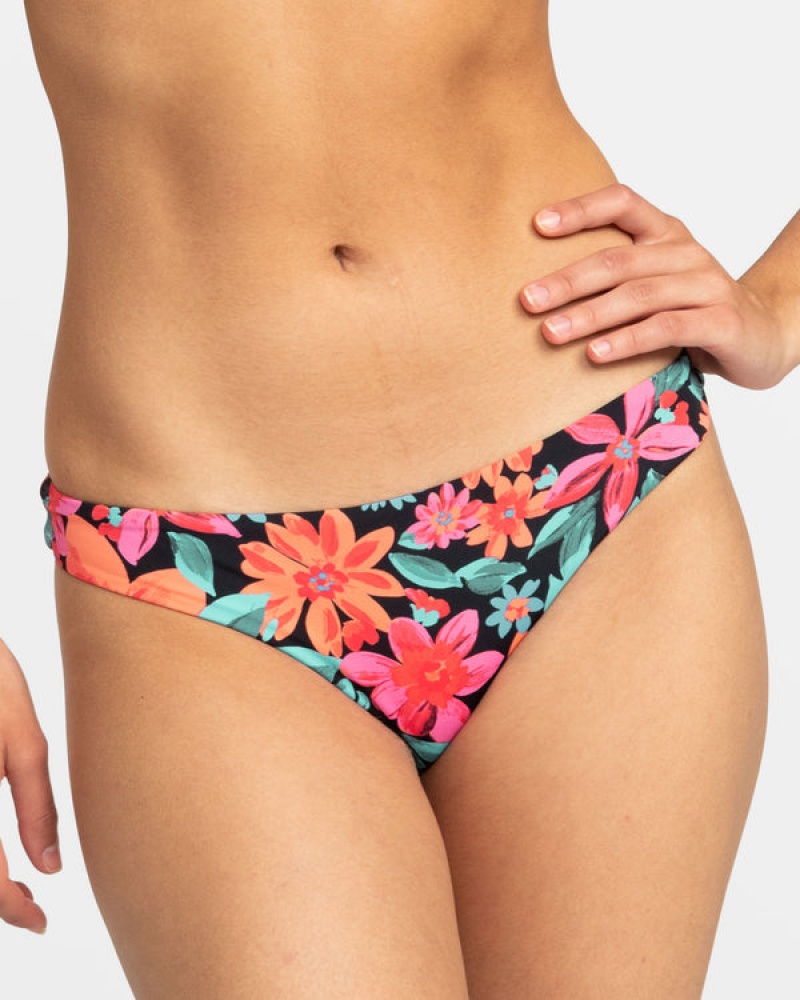 Roxy Printed Beach Classics Tanga Bikini Bottoms | 85627-CYUN