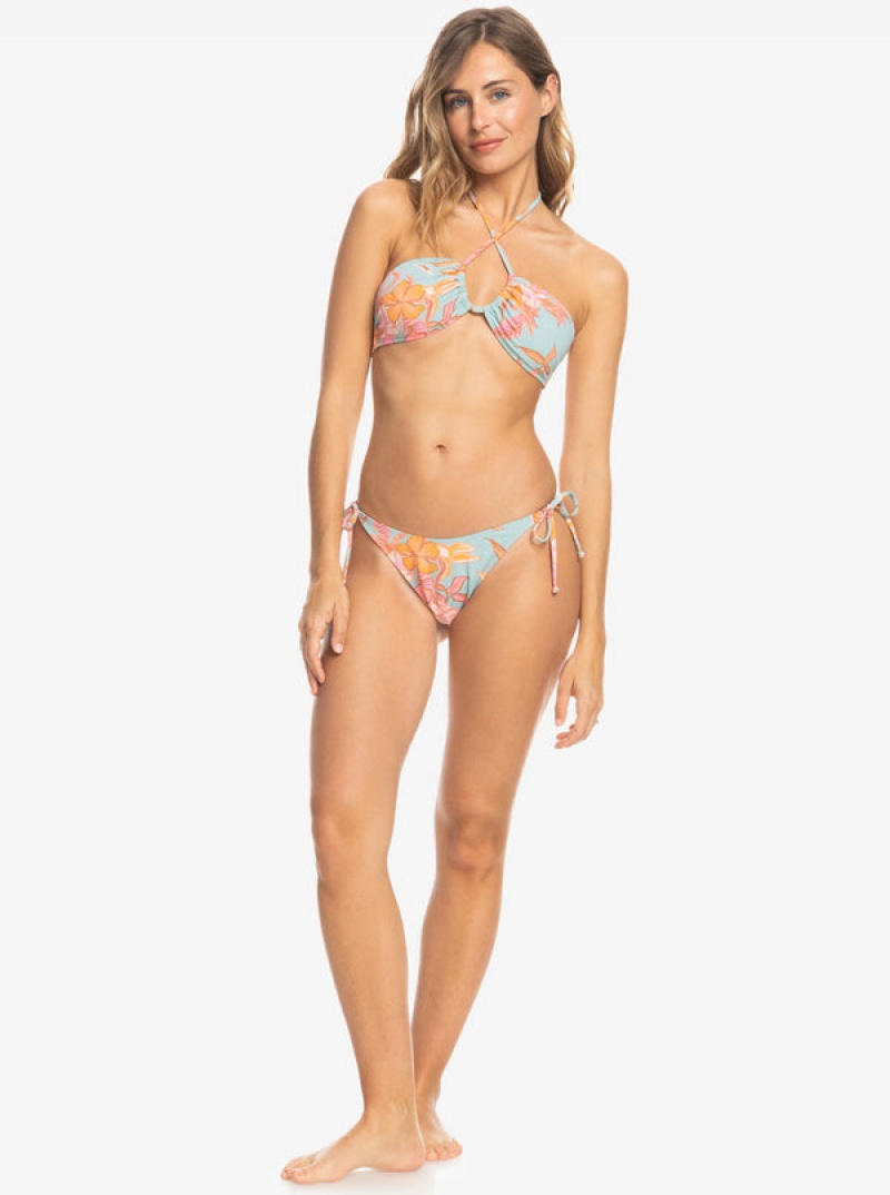 Roxy Printed Beach Classics Triangle Bikini Tops | 30629-FOPK