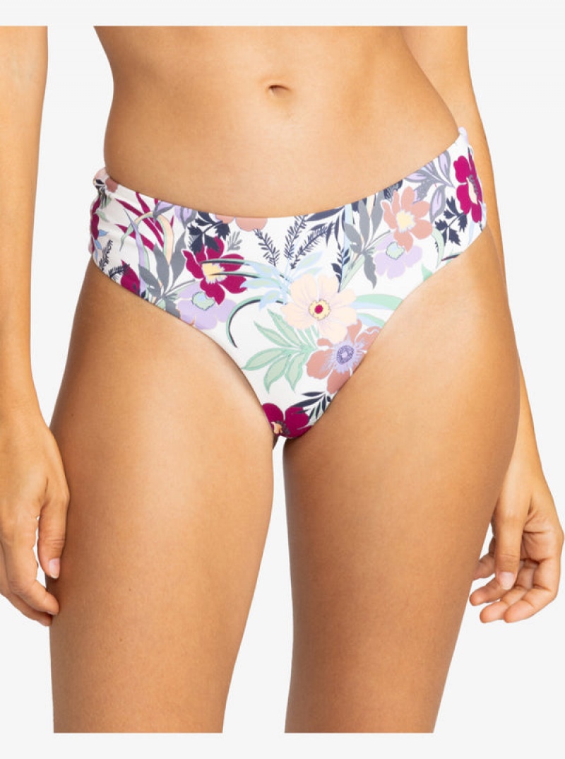 Roxy Printed Beach Classics V-Shape Cheeky Bikini Bottoms | 17098-EVKJ