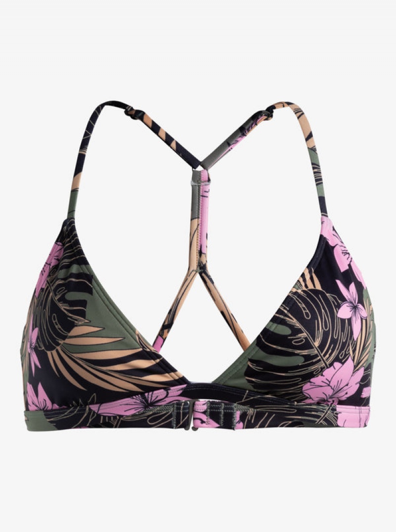 Roxy Pro The Cut Back Fixed Triangle Bikini Tops | 02479-PSLC