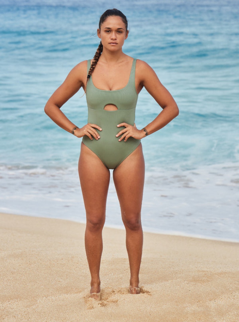 Roxy Pro The Double Line One-Piece Swimsuits | 90254-YEIZ