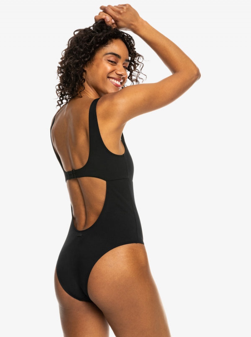 Roxy Pro The Double Line One-Piece Swimsuits | 81023-HJLB