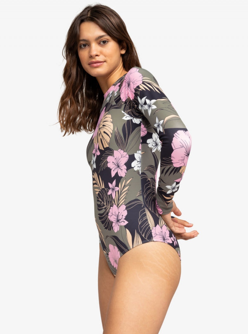 Roxy Pro The Overhead Long-Sleeve Swimsuits | 28147-BLZR