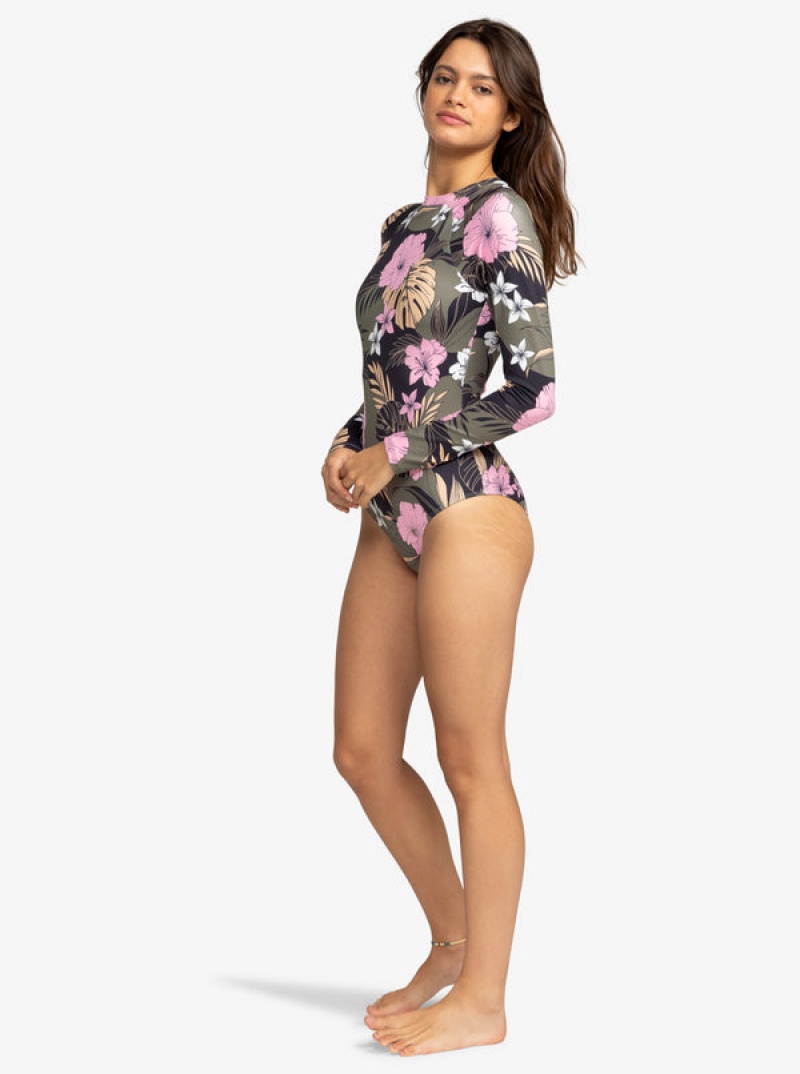 Roxy Pro The Overhead Long-Sleeve Swimsuits | 28147-BLZR