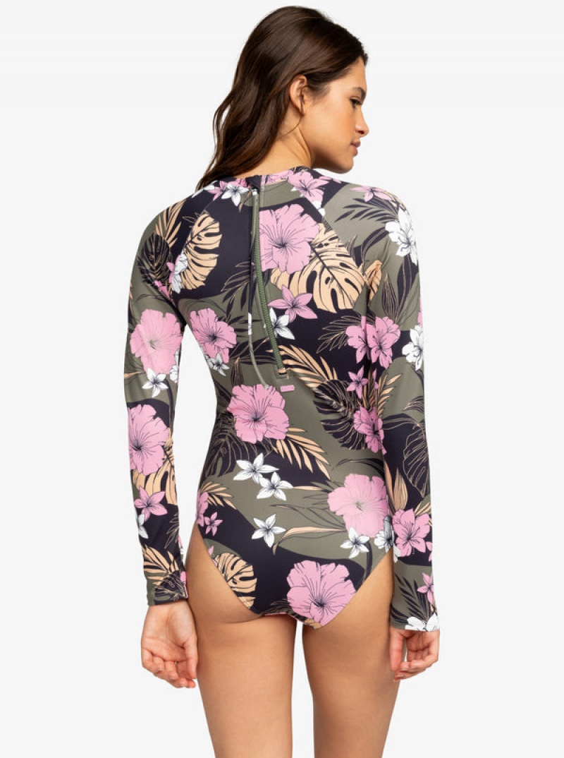 Roxy Pro The Overhead Long-Sleeve Swimsuits | 28147-BLZR