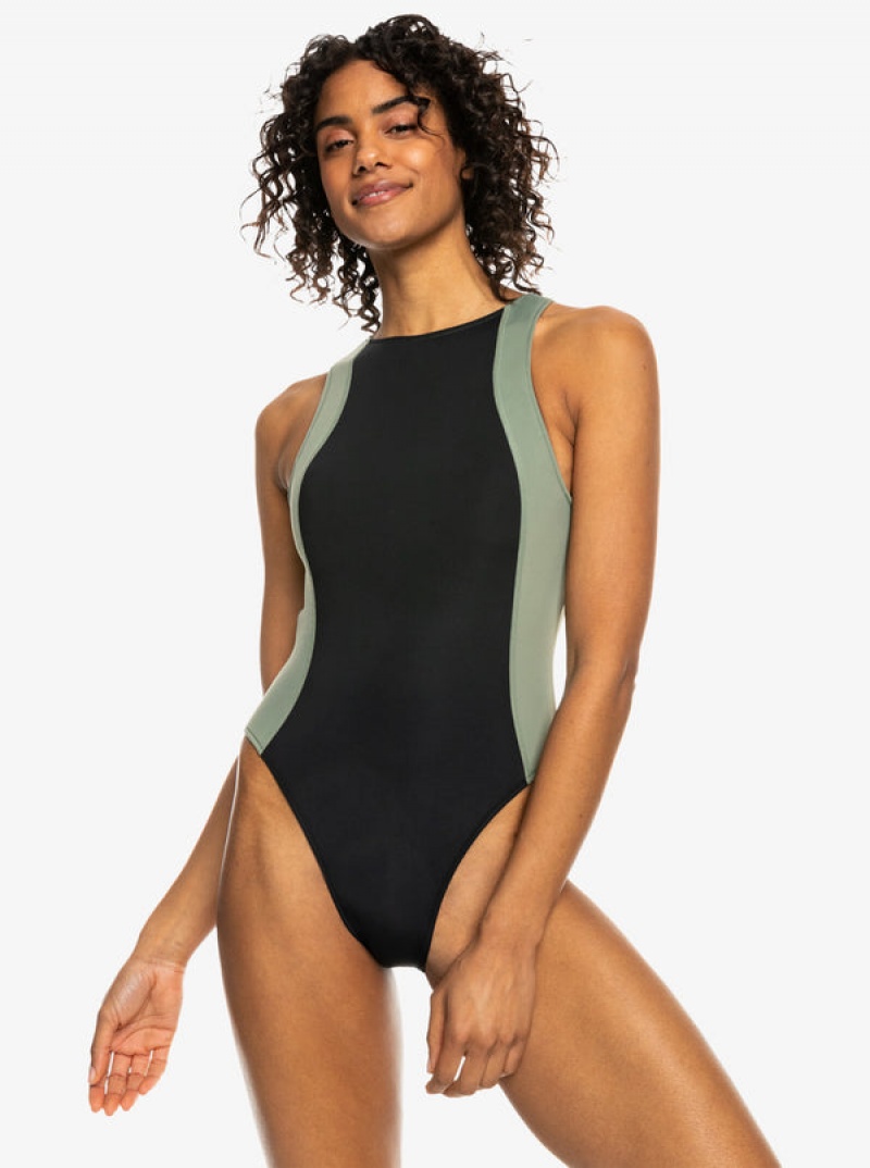 Roxy Pro Wave One-Piece Swimsuits | 27914-TNBV