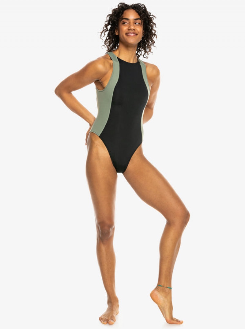 Roxy Pro Wave One-Piece Swimsuits | 27914-TNBV