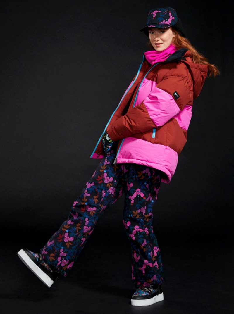 Roxy ROWLEY Block Puffer Technical Snowboard Jackets | 37801-GKUM