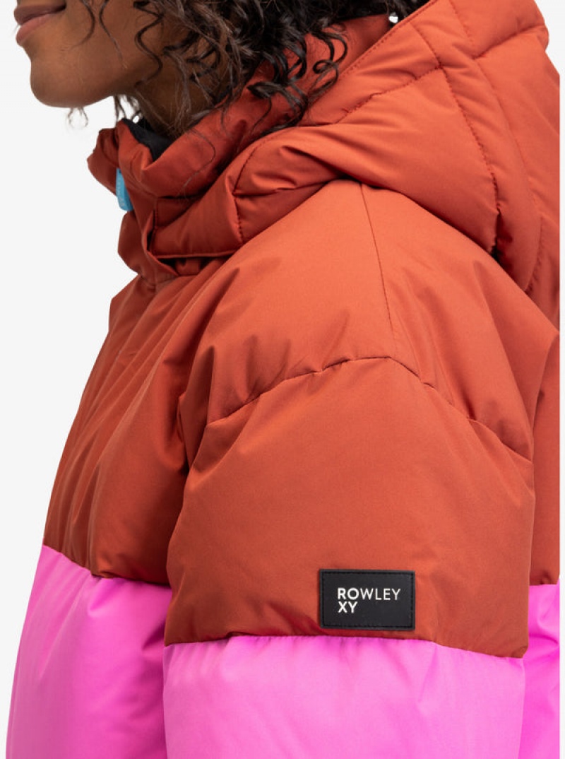 Roxy ROWLEY Block Puffer Technical Snowboard Jackets | 37801-GKUM