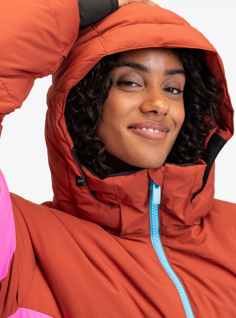 Roxy ROWLEY Block Puffer Technical Snowboard Jackets | 37801-GKUM