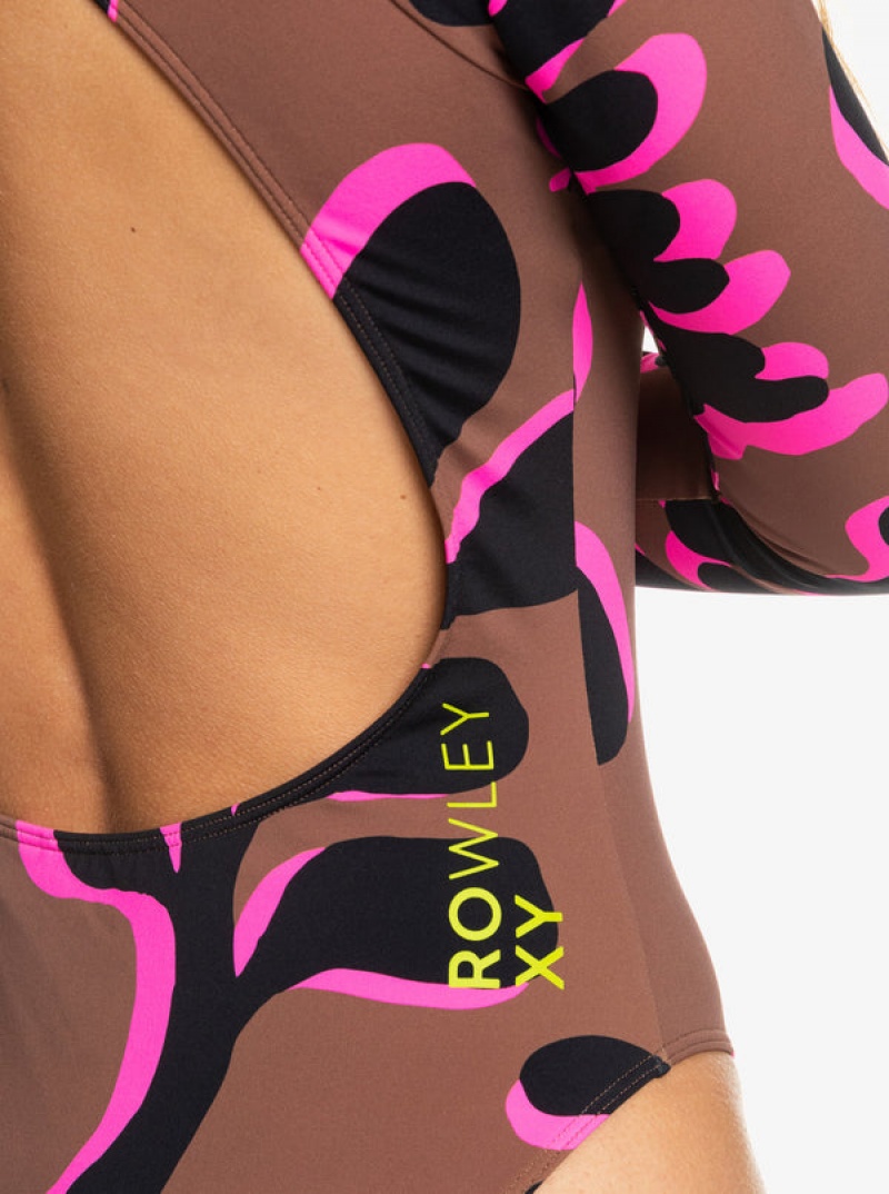 Roxy ROWLEY Long Sleeve One-Piece Swimsuits | 64297-EKVG