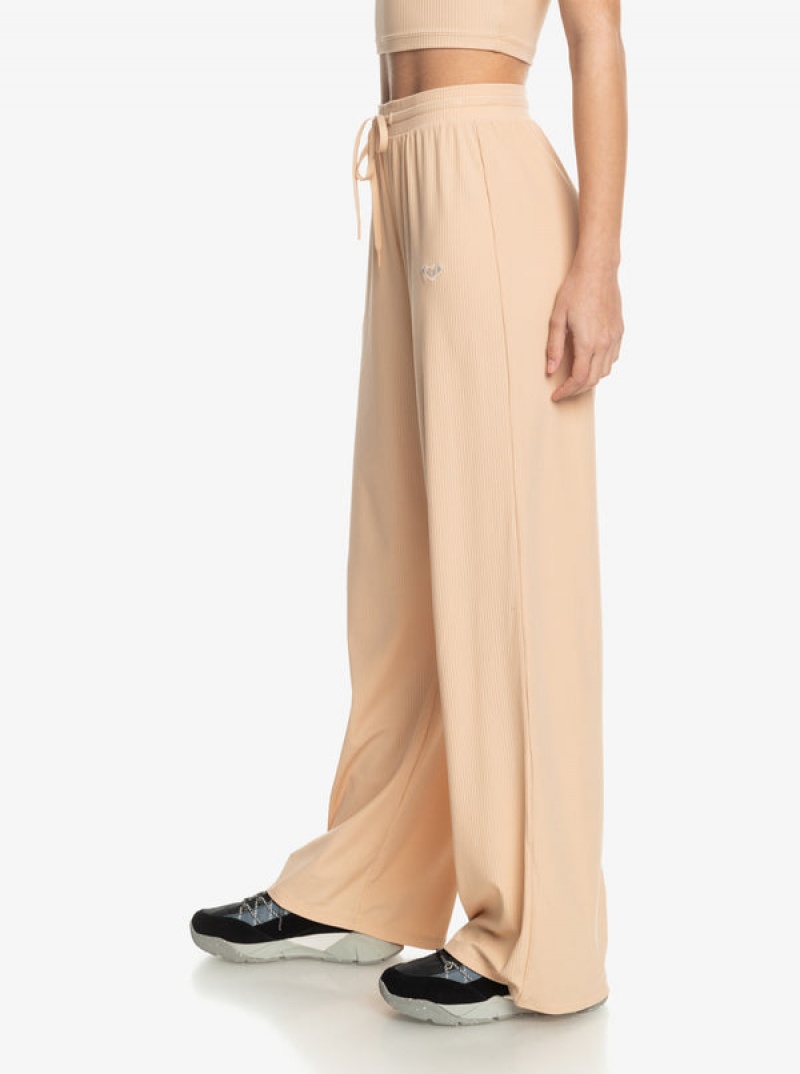 Roxy Rise & Vibe Rib Wide Leg Loungewear | 63970-MWTB