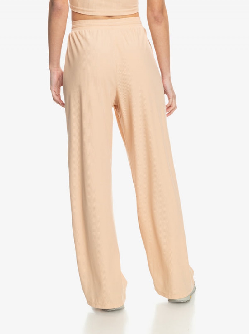 Roxy Rise & Vibe Rib Wide Leg Loungewear | 63970-MWTB