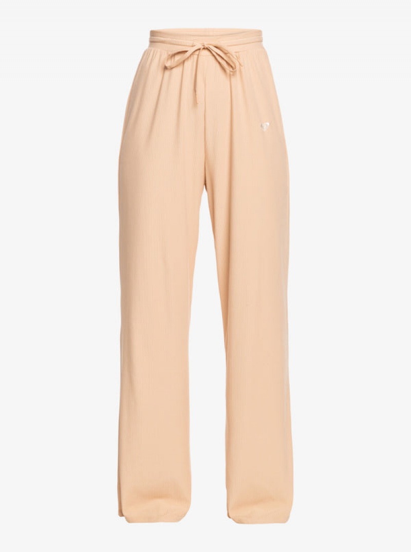 Roxy Rise & Vibe Rib Wide Leg Loungewear | 63970-MWTB