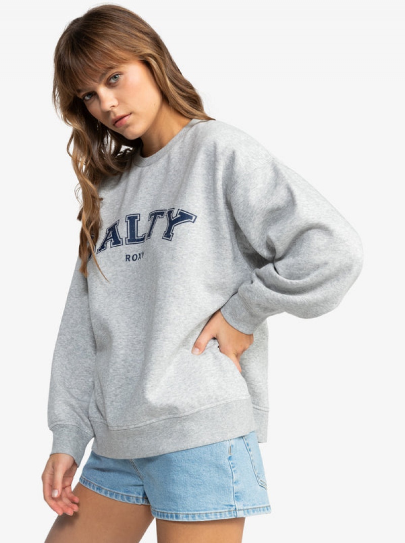 Roxy Salty Morning Hike Crew Neck Hoodie | 52463-YNTI