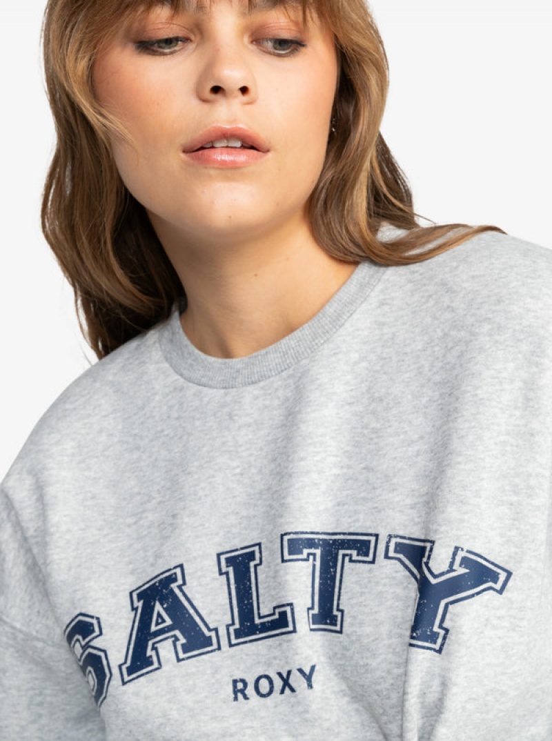 Roxy Salty Morning Hike Crew Neck Hoodie | 52463-YNTI