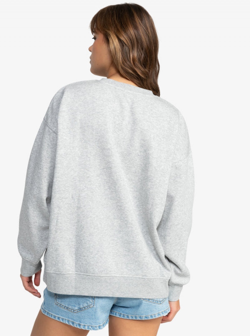 Roxy Salty Morning Hike Crew Neck Hoodie | 52463-YNTI