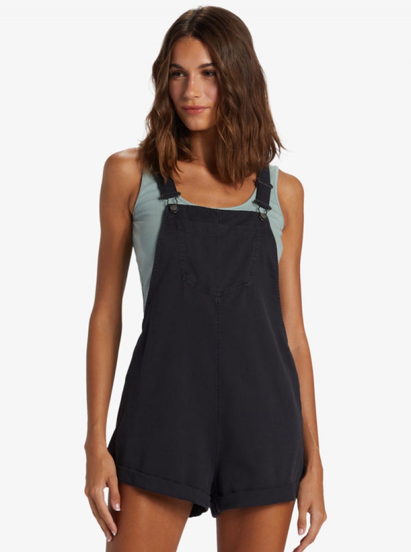 Roxy Silver Sky Set Short Overalls Jumpsuits | 69573-BTLC