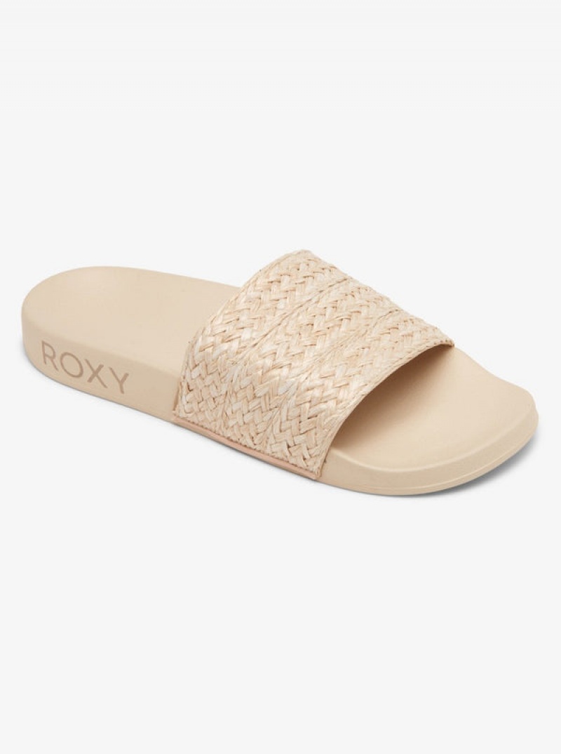 Roxy Slippy Jute Sandals | 74650-OXMQ