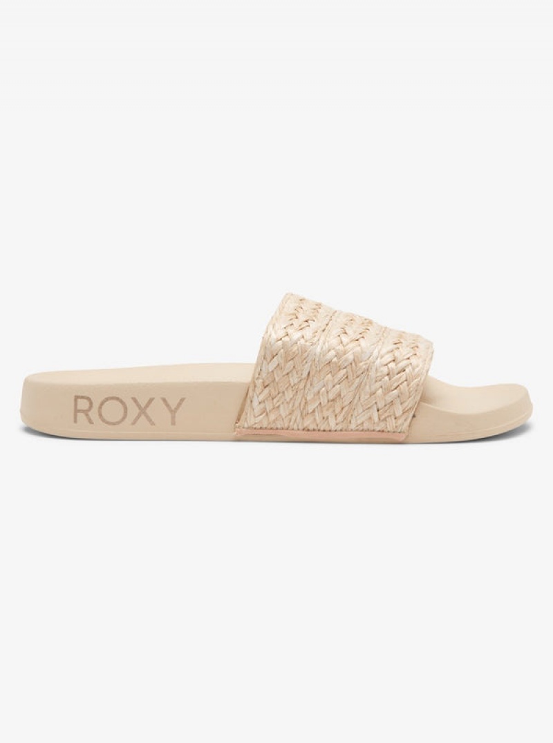 Roxy Slippy Jute Sandals | 74650-OXMQ