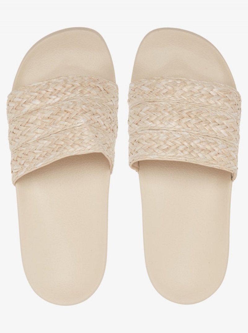 Roxy Slippy Jute Sandals | 74650-OXMQ