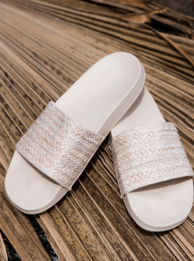 Roxy Slippy Jute Sandals | 74650-OXMQ