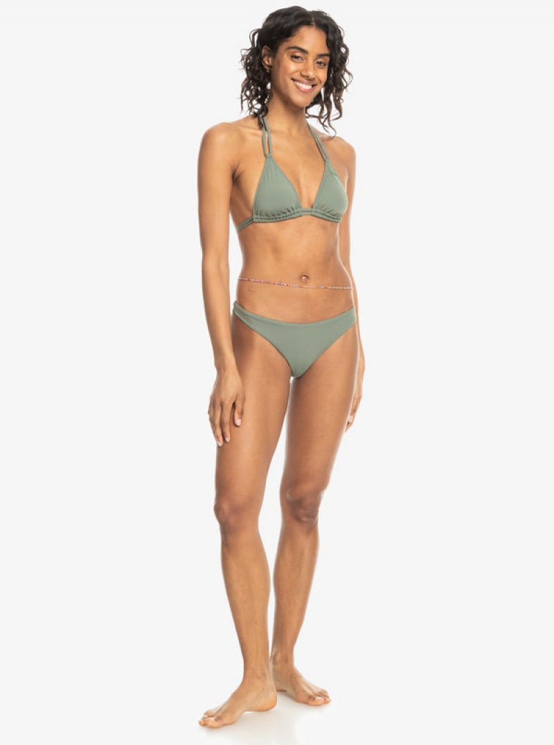 Roxy Solid Beach Classics Mini Tikitri Bikini Tops | 50372-FNPG