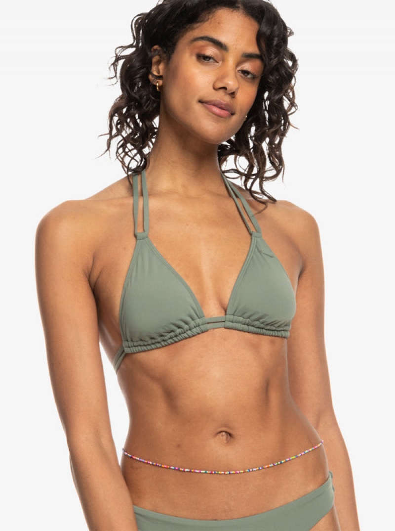 Roxy Solid Beach Classics Mini Tikitri Bikini Tops | 50372-FNPG