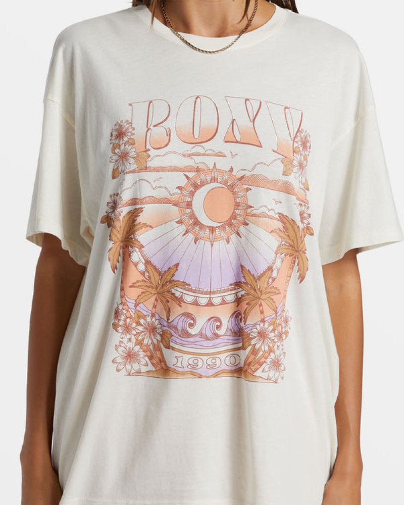 Roxy Star Chart Oversized Boyfriend T-shirts | 59431-EDVY