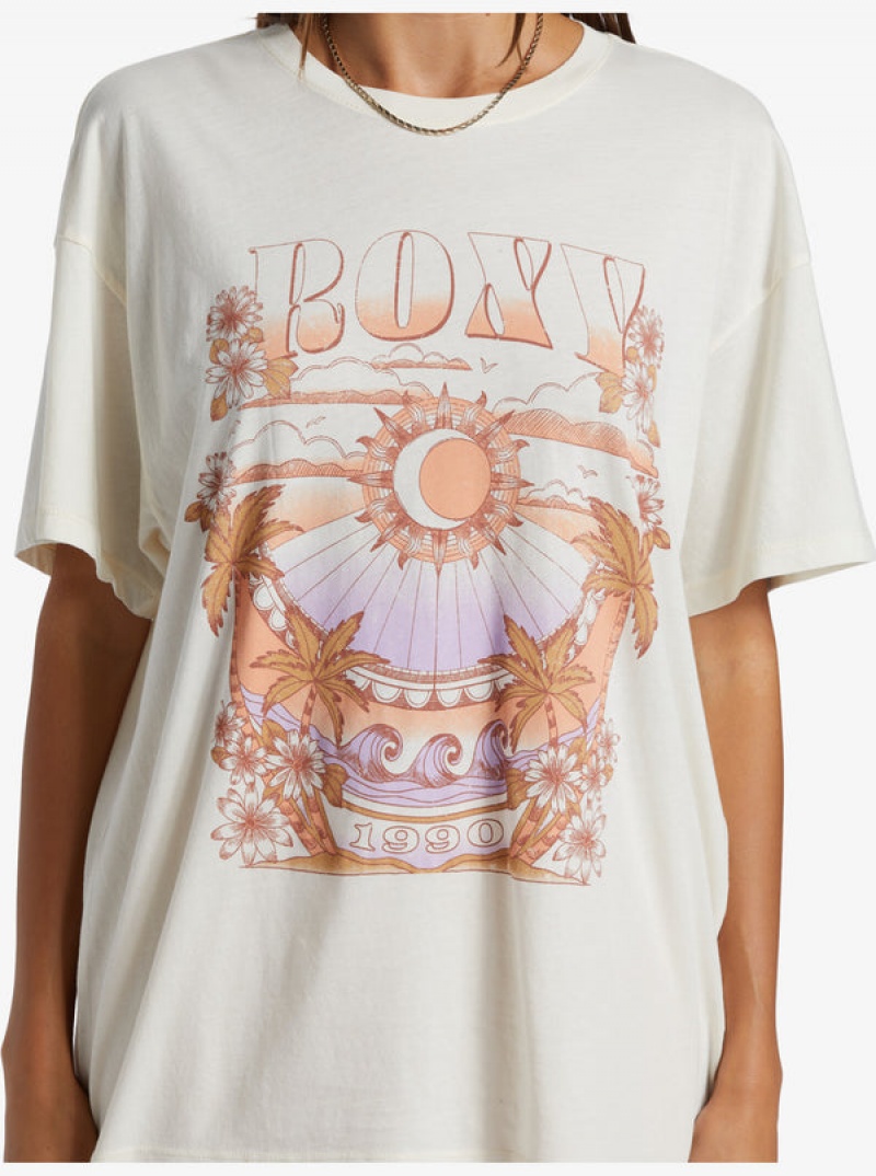 Roxy Star Chart Oversized Boyfriend T-shirts | 59431-EDVY