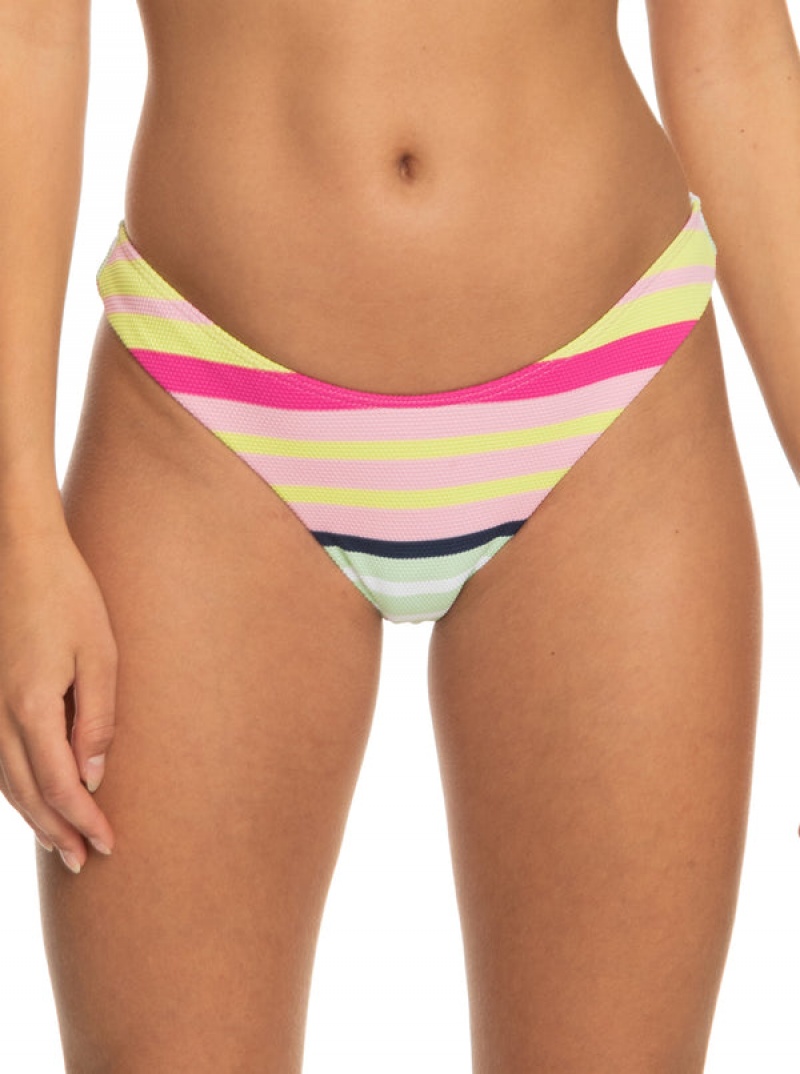 Roxy Stripe Soul Cheeky Bikini Bottoms | 42790-UDRV