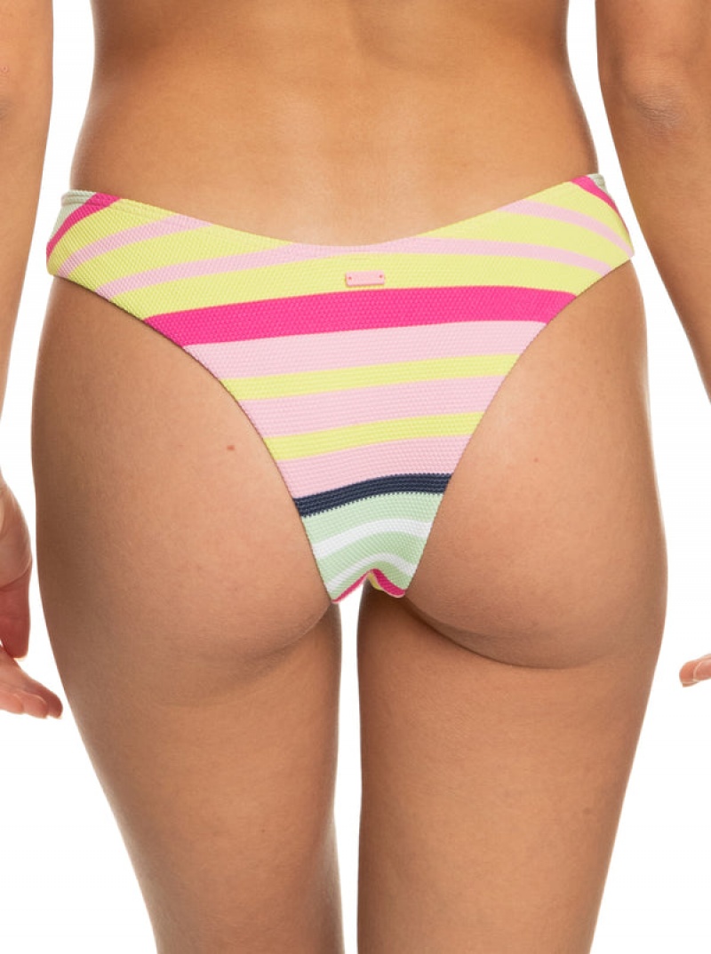 Roxy Stripe Soul Cheeky Bikini Bottoms | 42790-UDRV