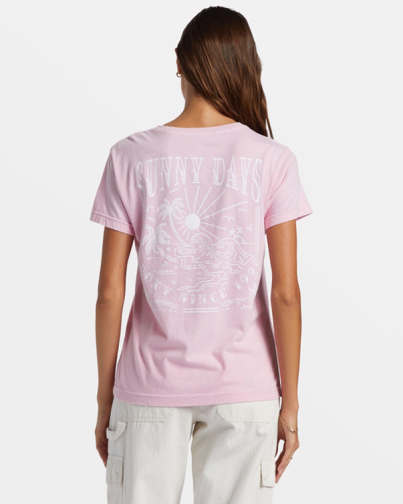 Roxy Sunny Days Boyfriend T-shirts | 89370-JEWF