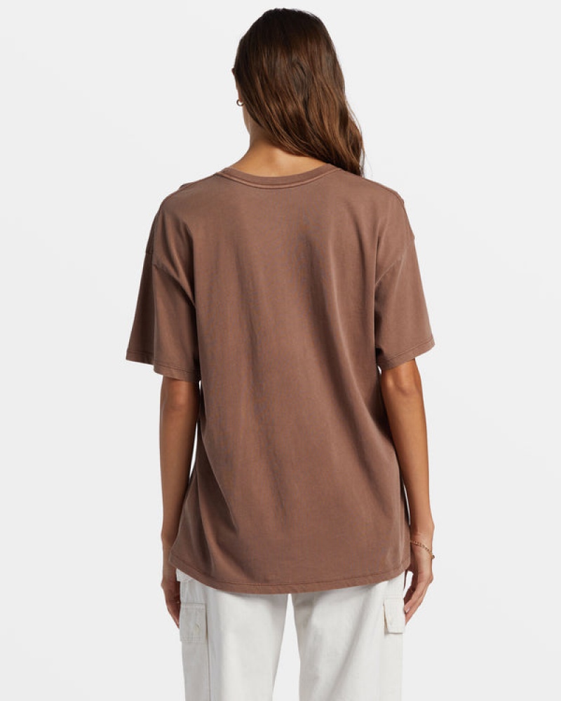 Roxy Sunny Days Oversized Boyfriend T-shirts | 79254-WCGF