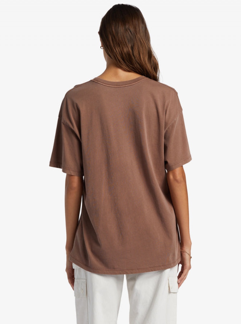 Roxy Sunny Days Oversized Boyfriend T-shirts | 79254-WCGF