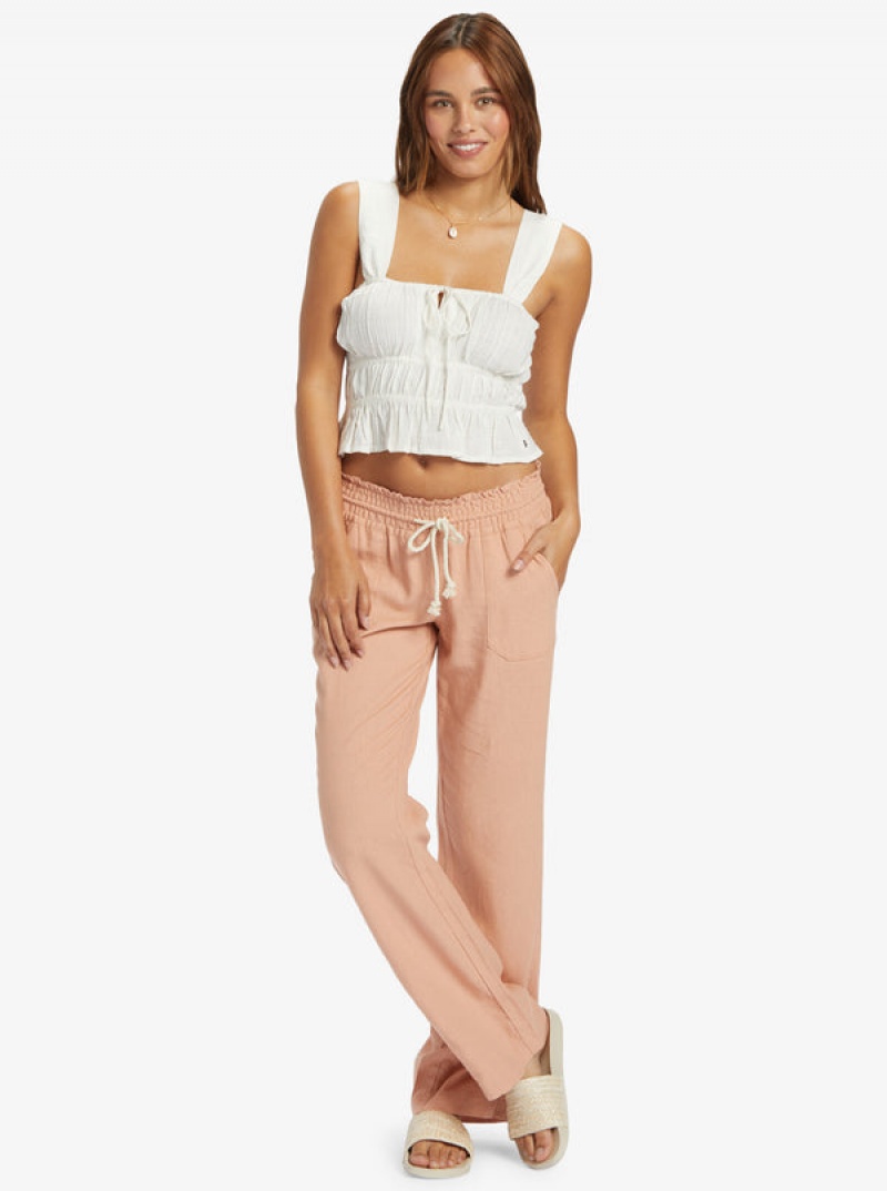 Roxy Sunset Mist Ruched Tops | 76384-ECZL