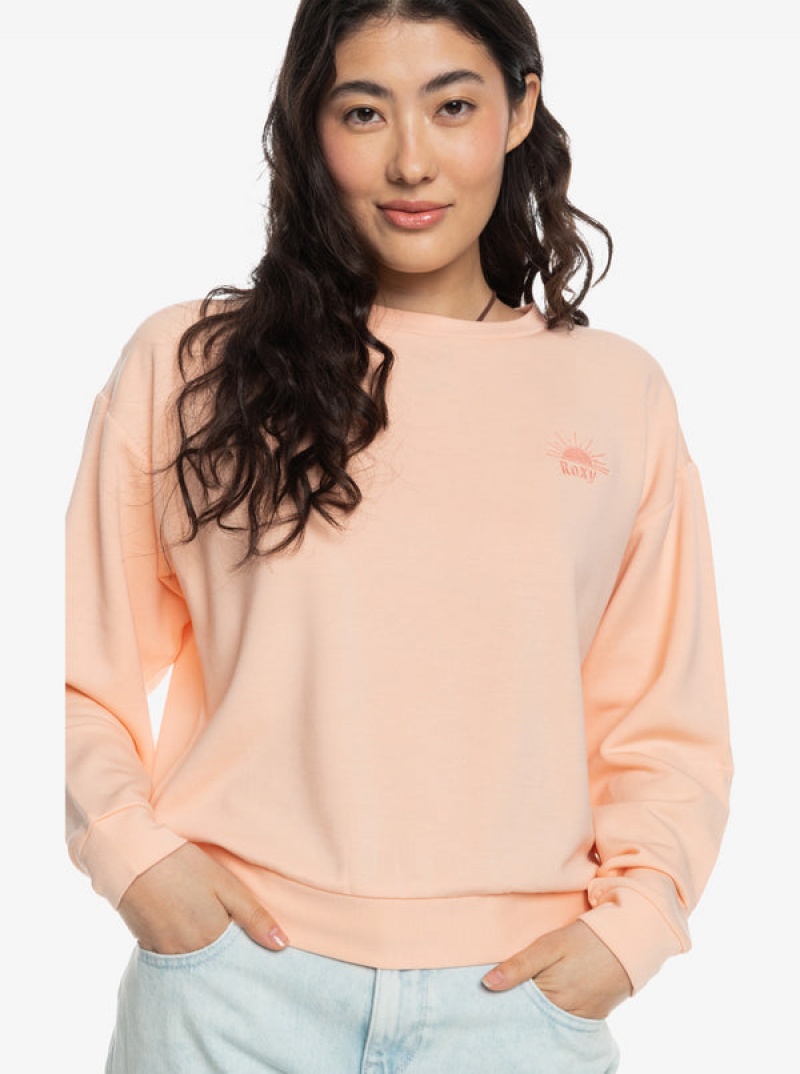 Roxy Surfing By Moonlight B Crew Neck Hoodie | 07835-UWXI