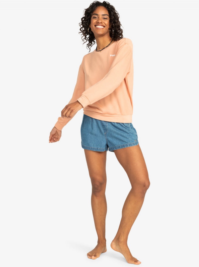 Roxy Surfing By Moonlight Crew Neck Hoodie | 21374-DNEA