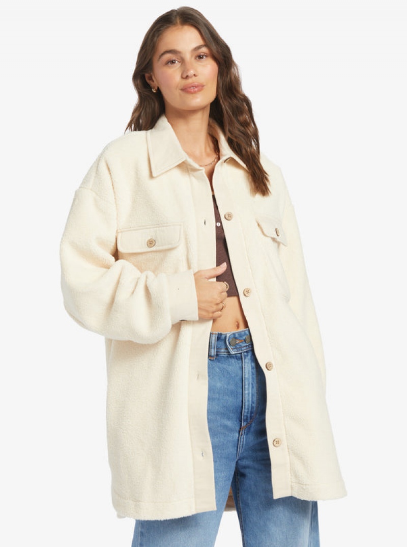 Roxy Switch Up Sherpa Fleece Jackets | 51286-MDSC