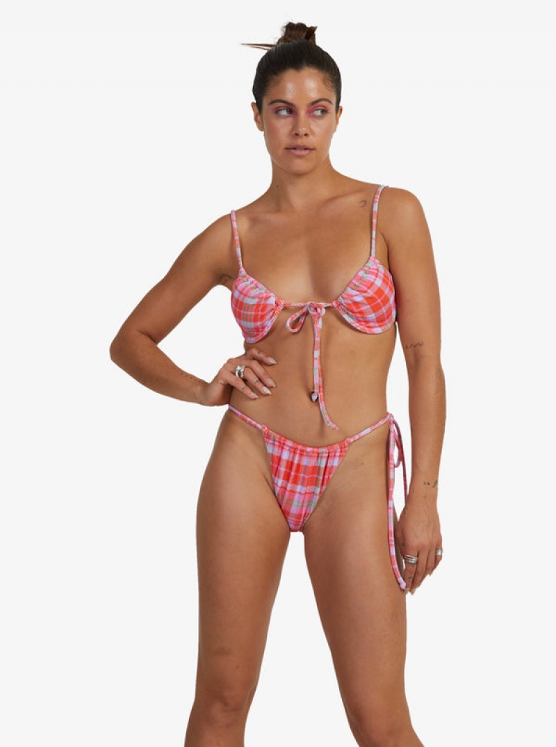 Roxy Tartan Times Tie-Side Bikini Bottoms | 94267-CNVH