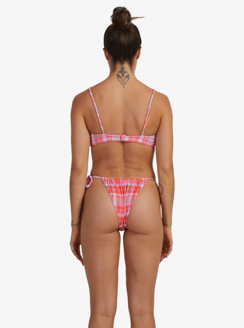 Roxy Tartan Times Tie-Side Bikini Bottoms | 94267-CNVH