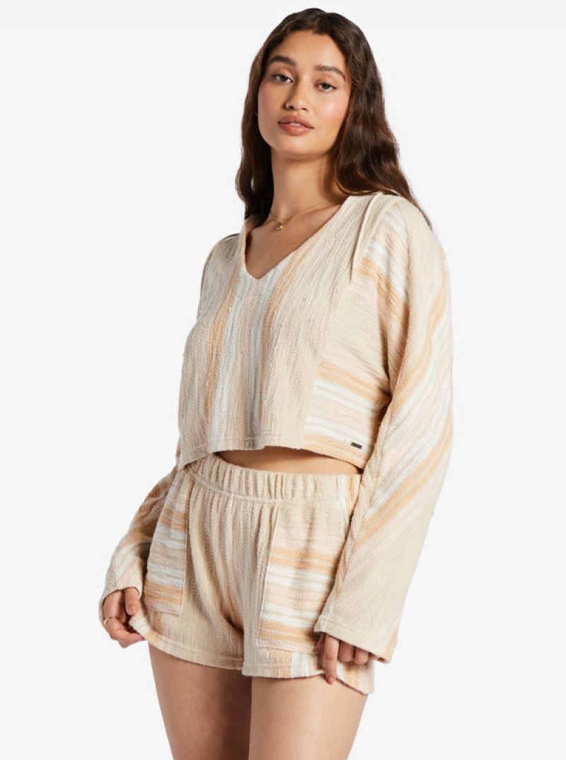 Roxy Todos Santos Poncho Style Hoodie | 42568-FPBG