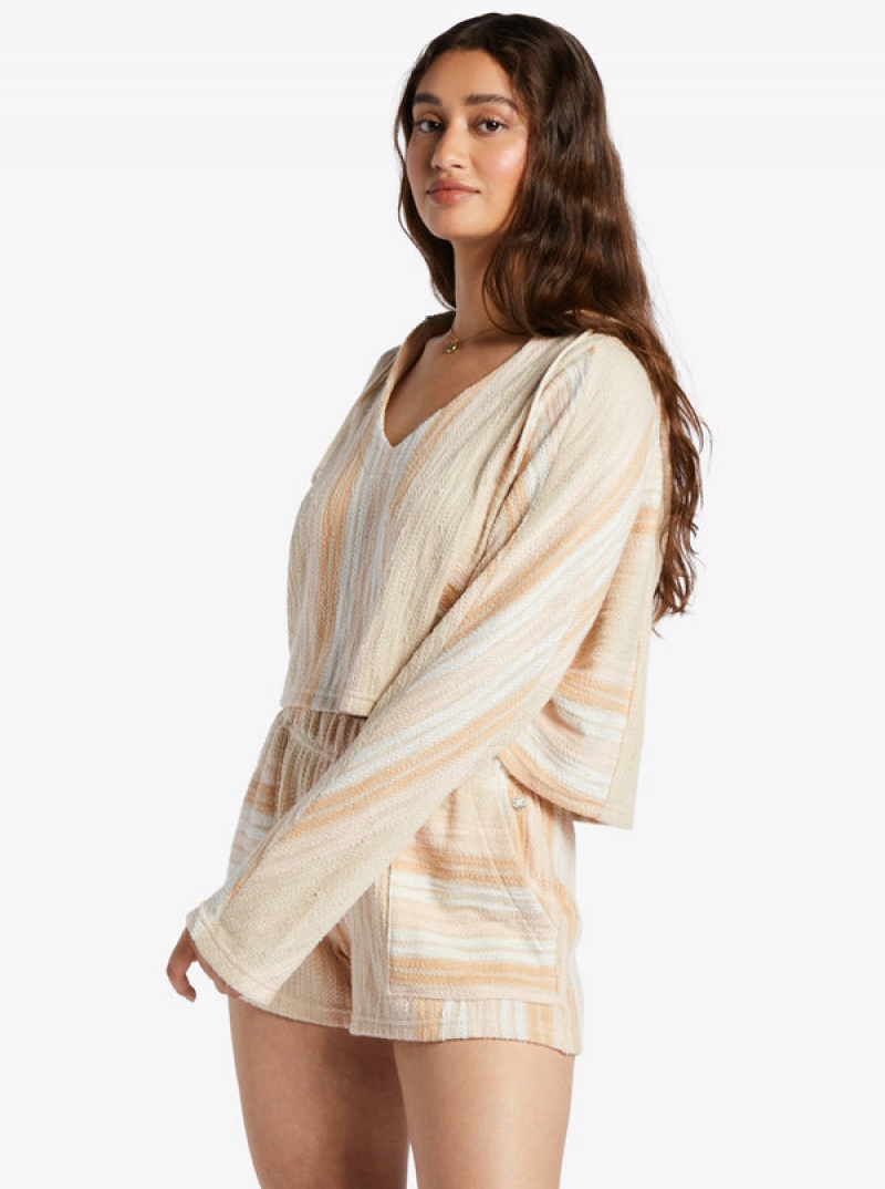 Roxy Todos Santos Poncho Style Hoodie | 42568-FPBG