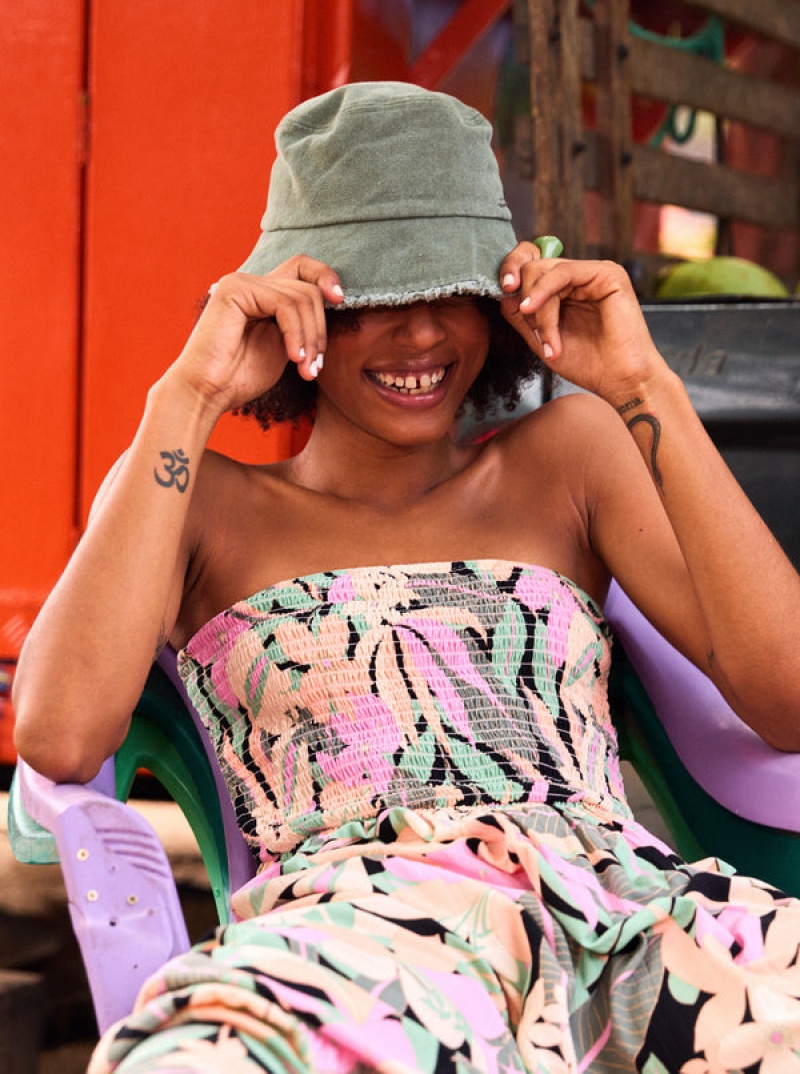 Roxy Victim Of Love Bucket Sun Hats | 10379-POFH