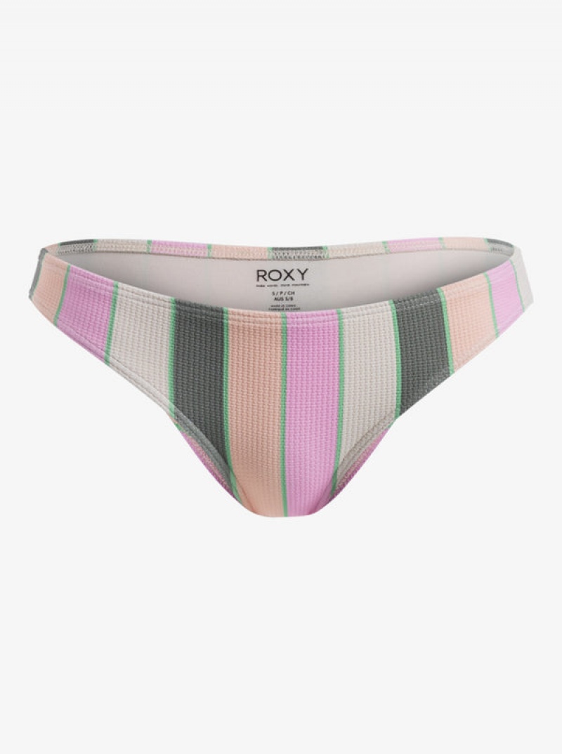 Roxy Vista Stripe Medium Bikini Bottoms | 89143-PIBF