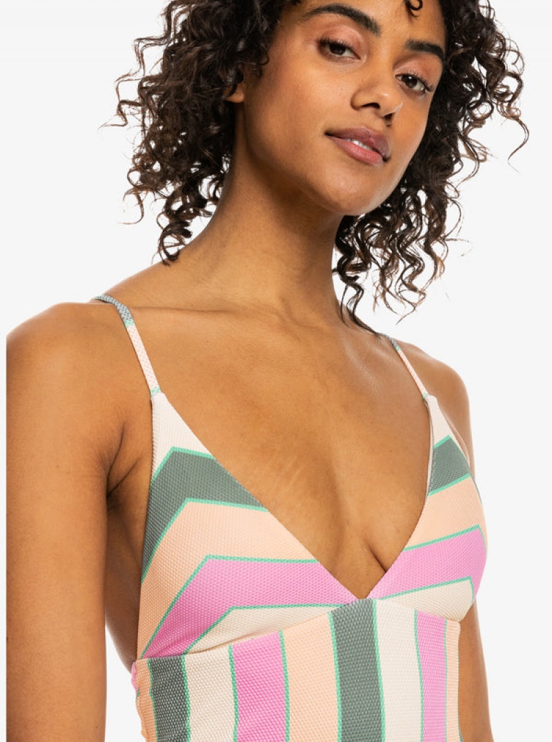 Roxy Vista Stripe One-Piece Swimsuits | 23978-AONB