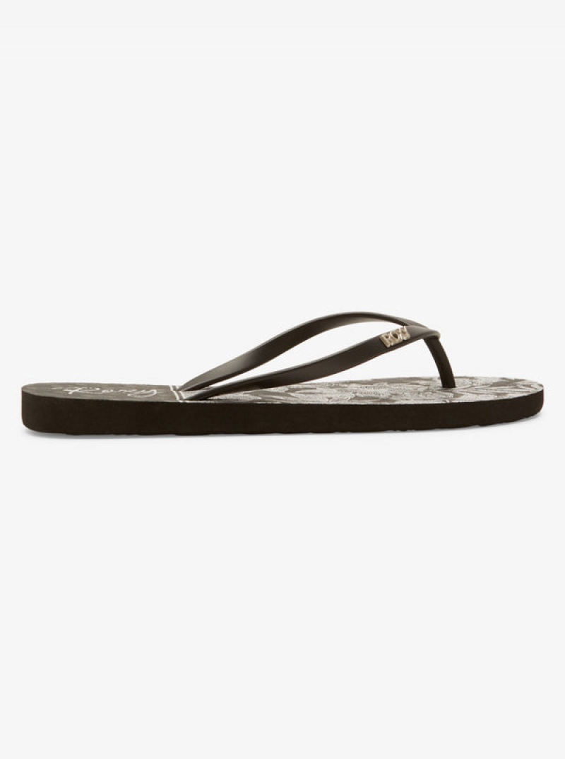 Roxy Viva Stamp Flip Flops | 48591-VRDO