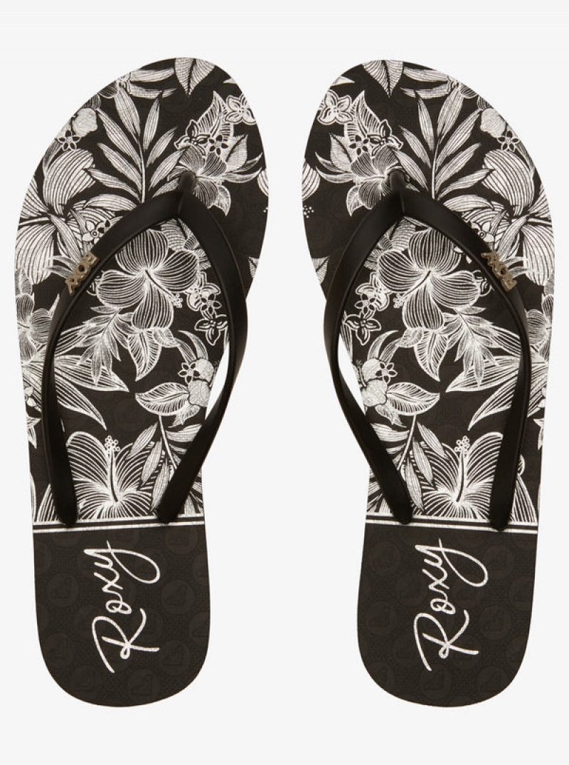 Roxy Viva Stamp Flip Flops | 48591-VRDO